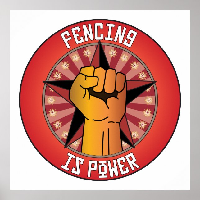 Affiche Fencing Is Power (Devant)