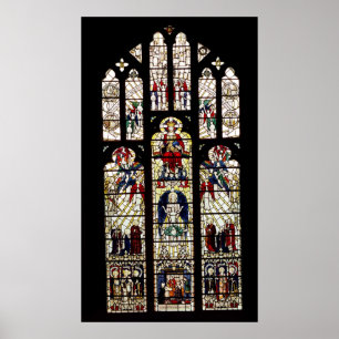 Affiche Fenêtre dans la cathédrale de Worcester, 15ème siè