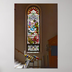 Affiche Fenêtre en verre tendu St. Fidelis, Victoria, Kans