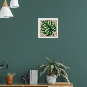 Affiche Fenêtre Monstera
