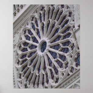 Affiche Fenêtre rose de la façade occidentale, c.1270
