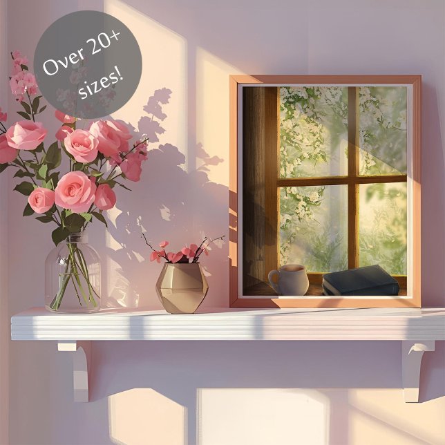 Affiche Fenêtre Vintage Cosy (Créateur téléchargé)