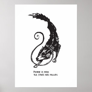 Affiche Fenrir Fenris est un chien libre de la mythologie