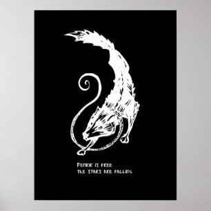Affiche Fenrir Fenris est un chien libre de la mythologie
