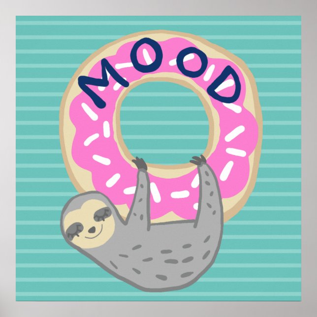 Affiche Fente branchée & Donut glacé MOOD (Devant)