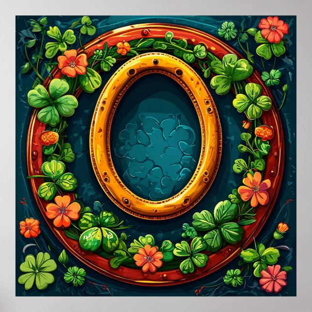 Affiche Fer à cheval et trèfle (Devant)