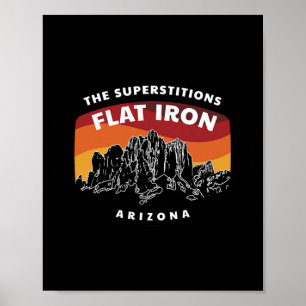 Affiche Fer à repasser de la superstition Arizona Randonné