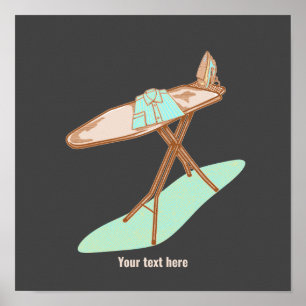 Affiche Fer et table à repasser