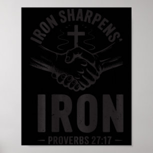 Affiche Fer homme Sharpens Proverbes en fer 27 7 Christian