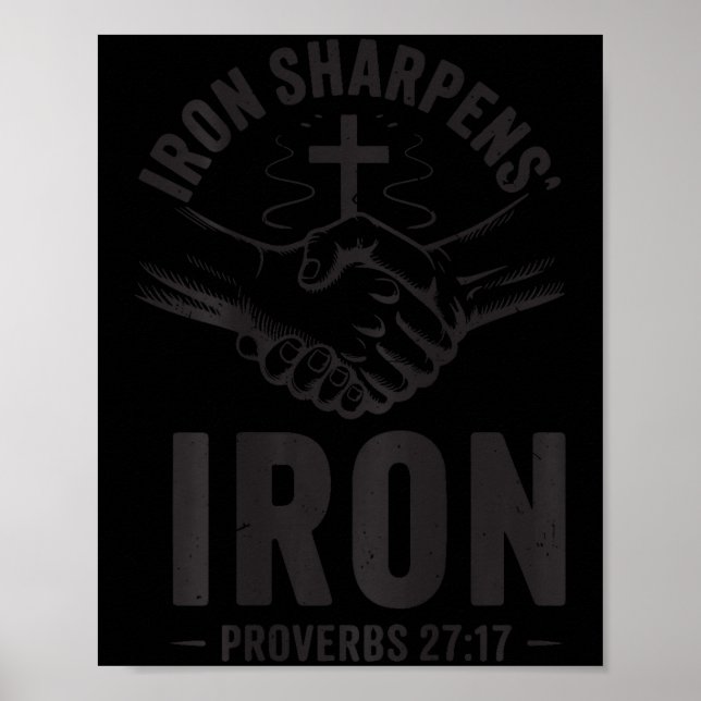 Affiche Fer homme Sharpens Proverbes en fer 27 7 Christian (Devant)
