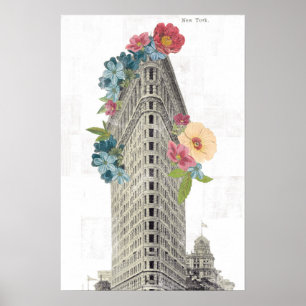 Affiche Fer plat floral   New York, NY