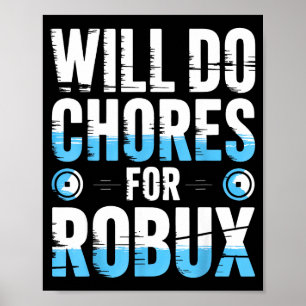 Affiche Fera des tâches pour Robux Vidéo de jeu drôle de j