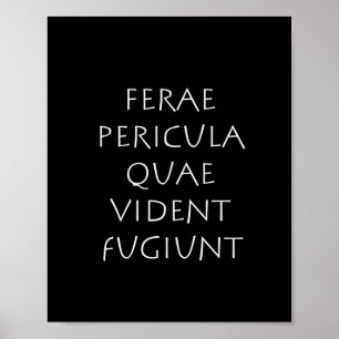 Affiche Ferae periculum quae vident fugitif