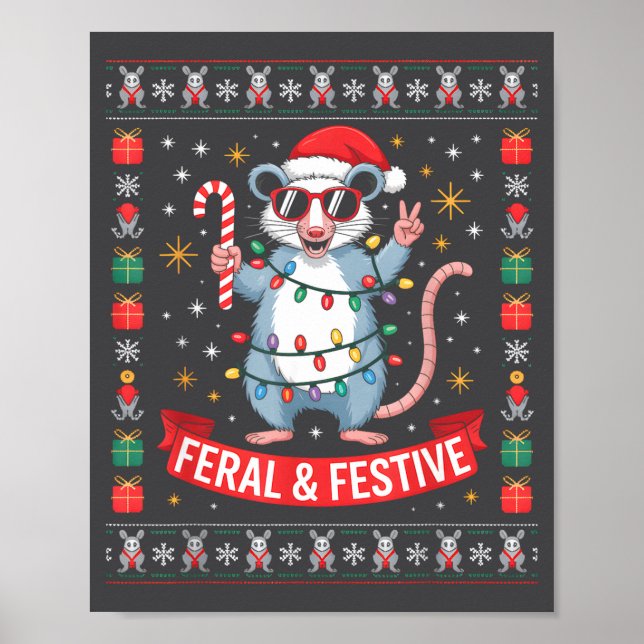 Affiche Feral And Festive Ossum Christmas Sweater  (Devant)