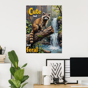 Affiche Feral Charm : Le portrait d'un Raccoon