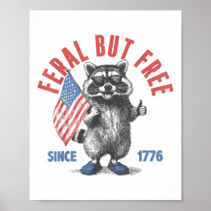 Affiche Feral Mais Gratuitement Funny Raccoon Feral Et Gra