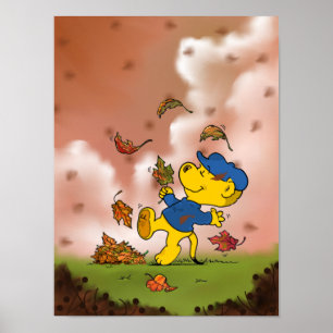 Affiche Ferald Parmi Les Feuilles D'Automne