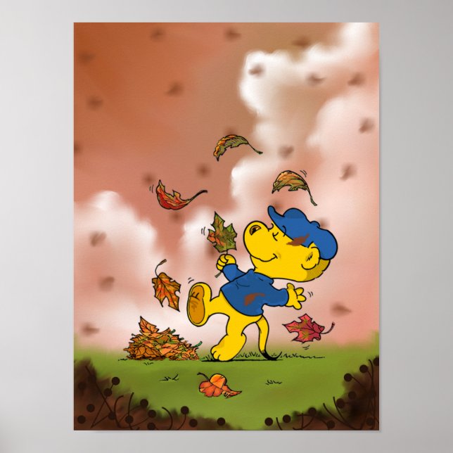 Affiche Ferald Parmi Les Feuilles D'Automne (Devant)