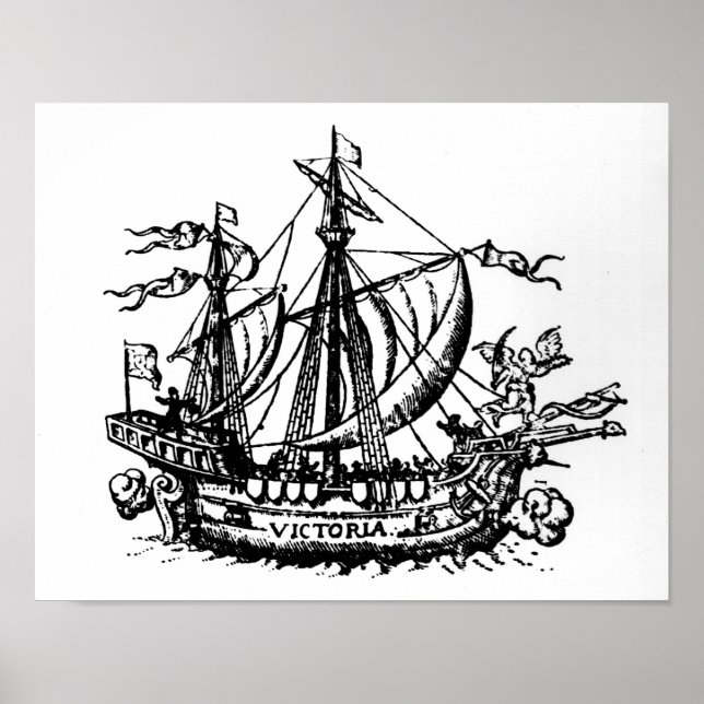 Affiche Ferdinand Magellan's boat 'Victoria' (Devant)