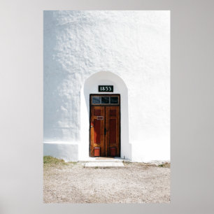 AFFICHE FERMÉ 1852 PORTE EN BOIS À LA JOURNÉE