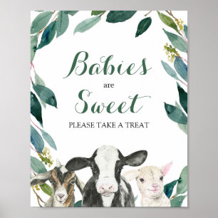 Affiche Ferme Animal de verdure S'il vous plaît prendre un