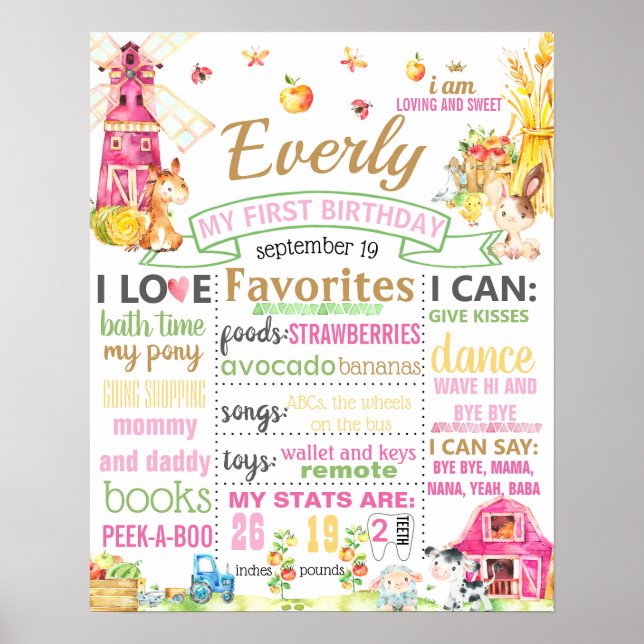 Affiche Ferme Animaux Barnyard Signal d'anniversaire (Devant)