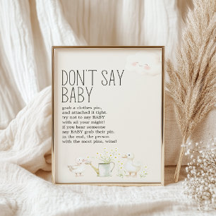 Affiche Ferme Animaux Meadow Friends Baby shower Signal de
