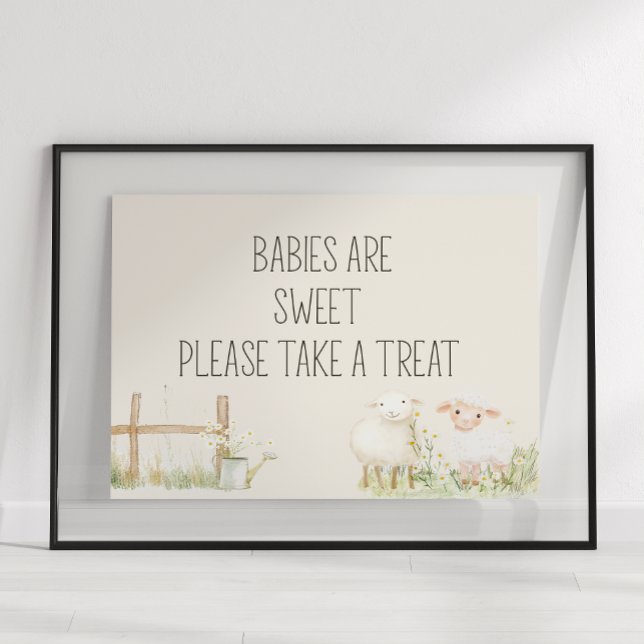 Affiche Ferme Animaux Pré Amis Baby shower Favoriser Signa (Créateur téléchargé)