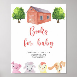 Affiche Ferme - Bibliothèque pour bébés