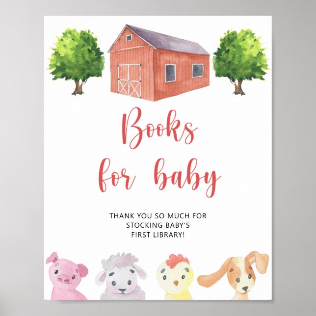 Affiche Ferme - Bibliothèque pour bébés (Devant)