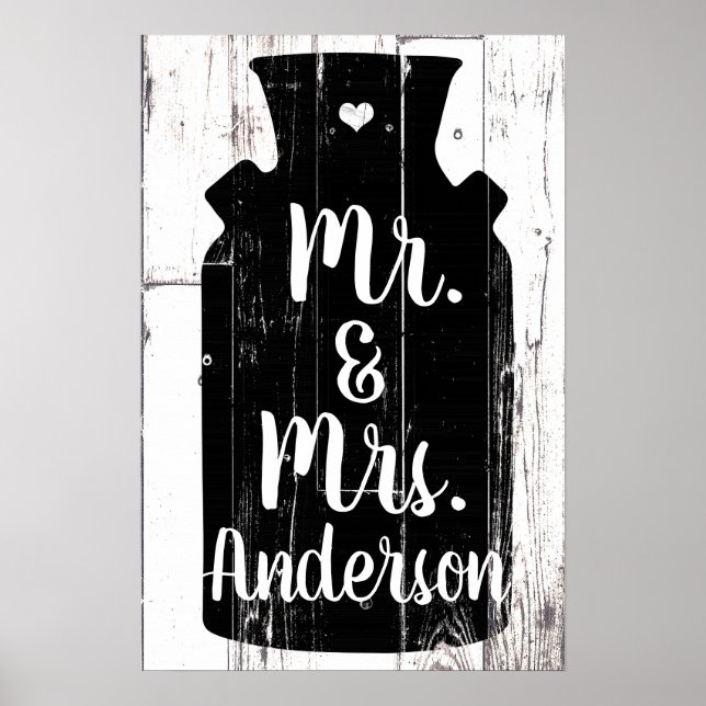 Affiche Ferme Bois Blanc Lait Rustique Jug Accueil Mur Art (Devant)