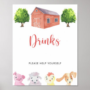 Affiche Ferme - Boissons