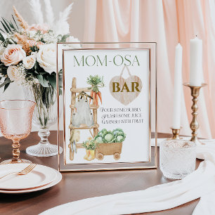 Affiche Ferme cultivée localement Baby shower rustique Mom