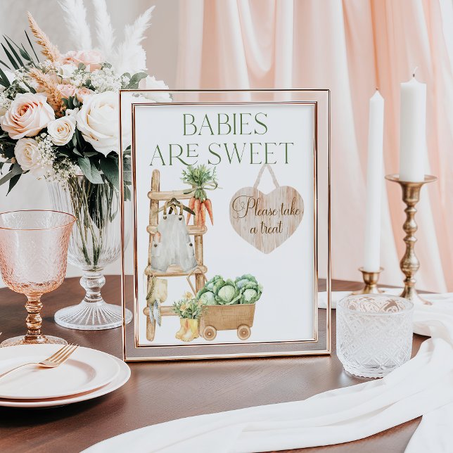 Affiche Ferme cultivée localement Baby shower rustique Swe (Créateur téléchargé)