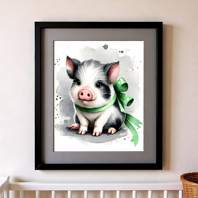 Affiche Ferme d'animaux de pépinière Touch of Color Cochon (Créateur téléchargé)