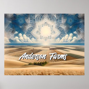 Affiche Ferme de blé des Prairies Abstraite