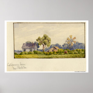 Affiche Ferme de la Californie, près de Stockton