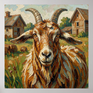 Affiche Ferme d'impastos mignons Chèvre