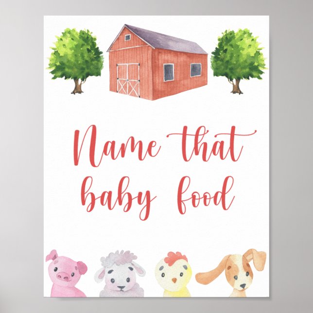 Affiche Ferme - donnez un nom à ce bébé (Devant)