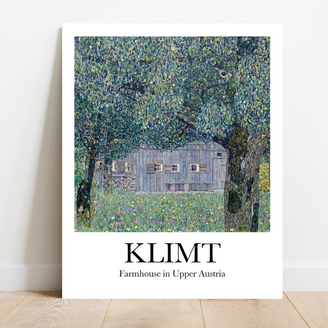 Affiche Ferme en Haute-Autriche par Gustav Klimt (Own a Klimt! Farmhouse in Upper Austria. High-quality art print)