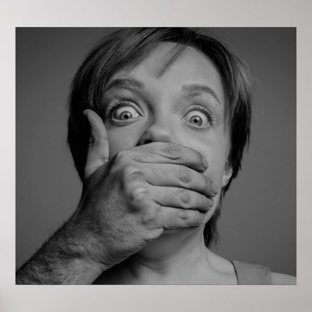 Affiche ferme la bouche (Devant)