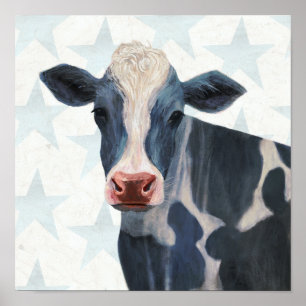 Affiche Ferme patriotique - vache