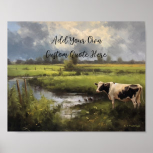 Affiche Ferme pâturage esthétique devis personnalisable