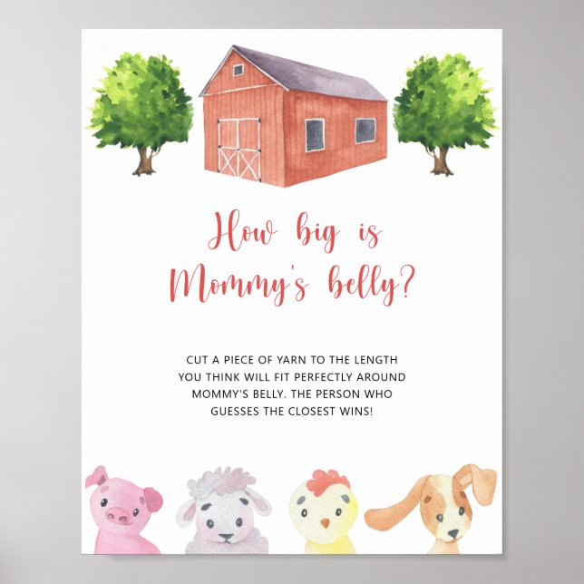 Affiche Ferme - quelle est la taille du ventre de maman (Devant)