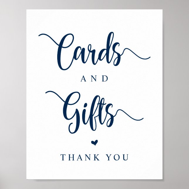 Affiche Ferme rustique, bleu marine, cartes de mariage et  (Devant)