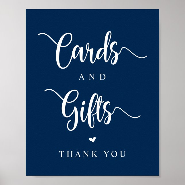 Affiche Ferme rustique, bleu marine, cartes de mariage et  (Devant)