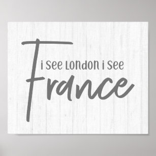 Affiche Ferme Rustique Je Vois Londres Je Vois France Bois