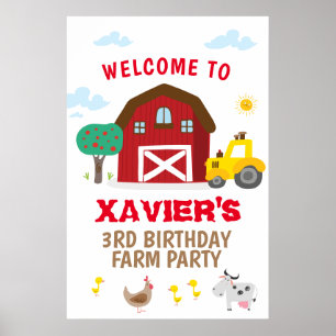 Affiche Ferme signe de fête, Ferme signe de bienvenue