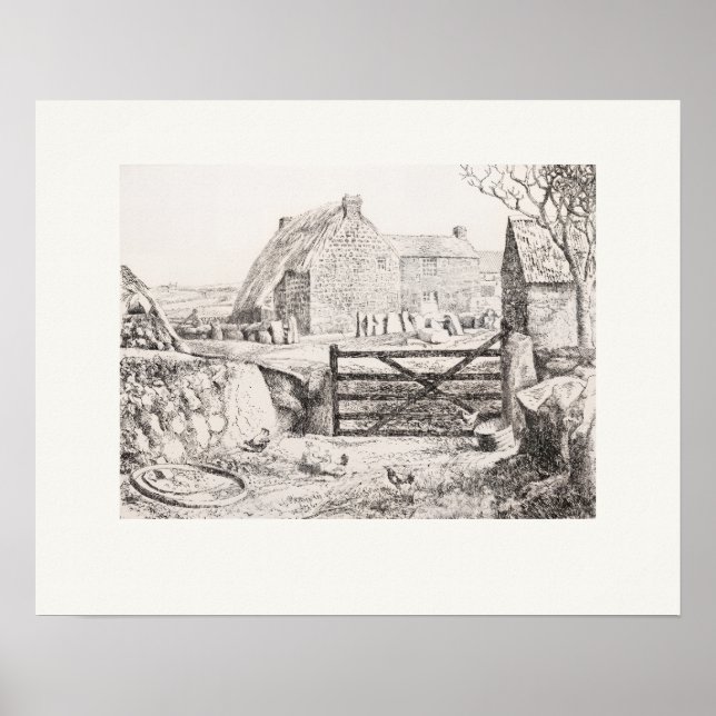 Affiche Ferme St Buryan Cornwall Eleanor Hughes Retouche (Devant)