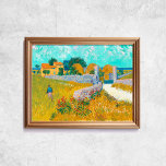 Affiche Ferme Van Gogh En Provence Vieux Art<br><div class="desc">Poster de Vincent Van Gogh,  Ferme en Provence,  1888. Vieille peinture célèbre avec jardin fleuri,  maisons et couleurs vives dans un style post-impressionnisme. Licence CCO,  domaine public art. Cadre non inclus.</div>